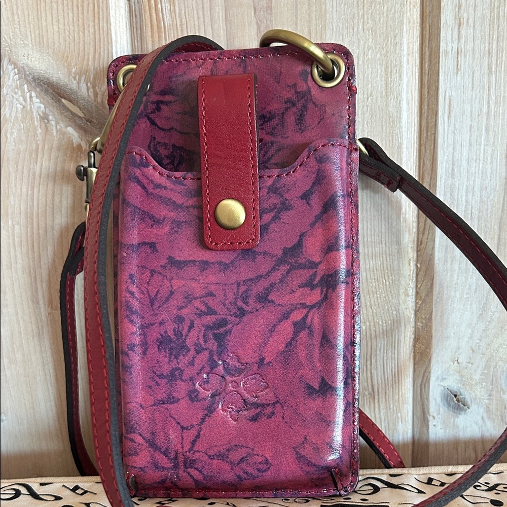 Patricia Nash Floral Red Crossbody Bag